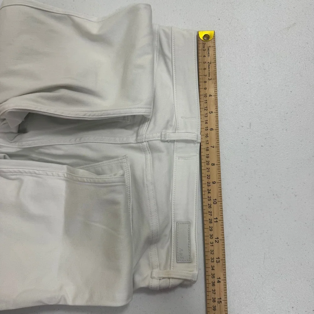 Abercrombie & Fitch The Jean Legging Mid Rise‎ White Skinny Pants 29 8S 3148
